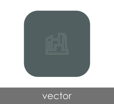 Fabrika düz simgesi