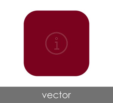 Web tasarım ve uygulamaları için bilgi işareti simgesi