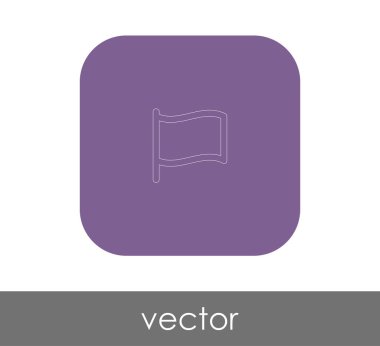 bayrak işareti simgesi, vektör illüstrasyonu