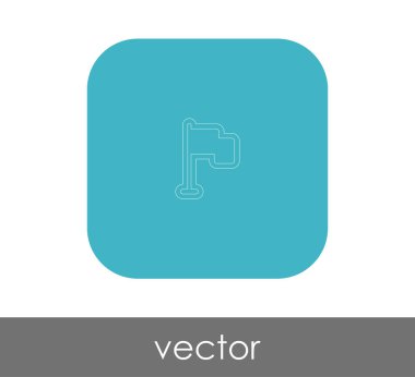 bayrak işareti simgesi, vektör illüstrasyonu