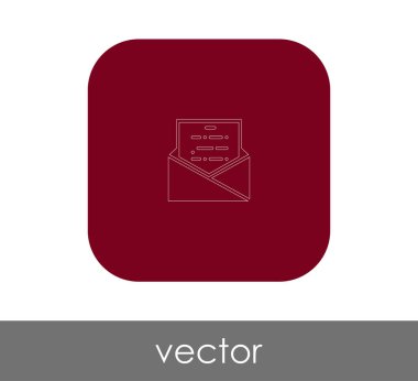 zarf simgesi, logo, vektör çizim 