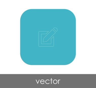 Simgeyi kalem, vektör illüstrasyonu ile düzenle    