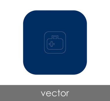 vektör çizim tasarım ilk yardım kiti simgesinin