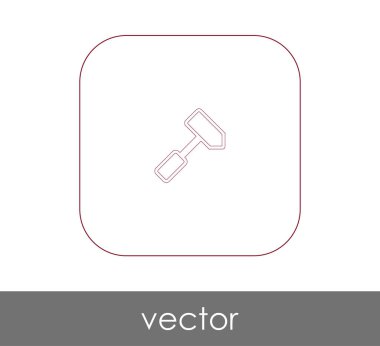 araç düz simgesini çekiç, illüstrasyon vektör