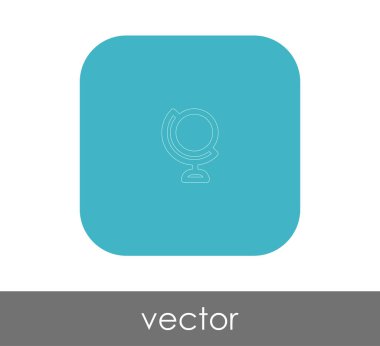 Dünya küre simgesi web tasarım ve uygulamaları, vektör çizim için