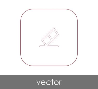 silgi düz simgesi, vektör illüstrasyonu