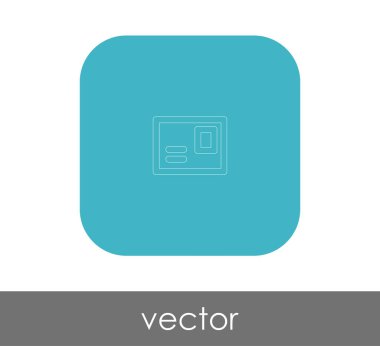 zarf simgesi, logo, vektör çizim 