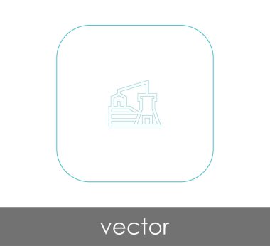 Fabrika simgesi, sınaî-vektör çizim 