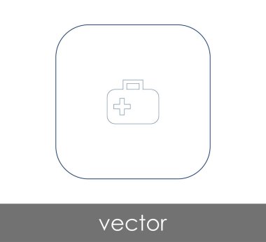 vektör çizim tasarım ilk yardım kiti simgesinin