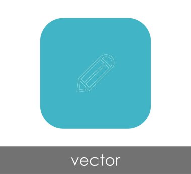 Simgeyi kalem, vektör illüstrasyonu ile düzenle    