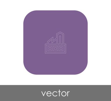 Fabrika düz simgesi