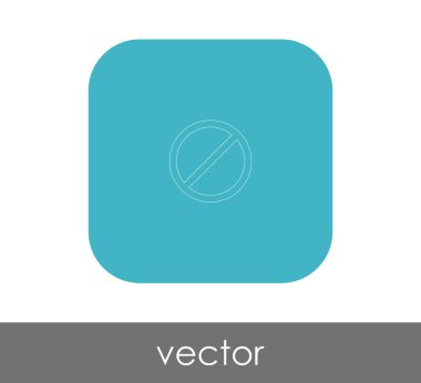 vektör çizim tasarım yasak işareti simgesi