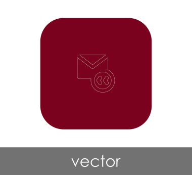 e- posta işareti simgesi, vektör illüstrasyonu