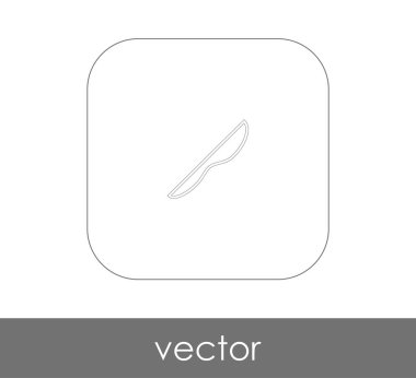 Bıçak düz simgesi, vektör illüstrasyonu