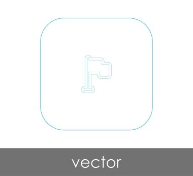 bayrak işareti simgesi, vektör illüstrasyonu