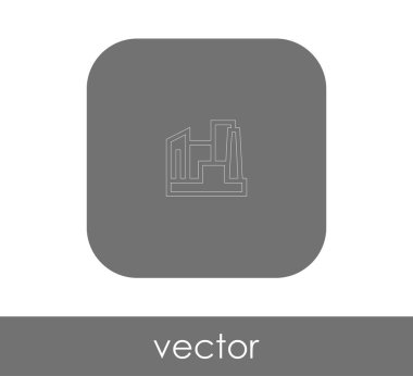 Fabrika simgesi, sınaî-vektör çizim 