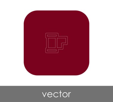 Film işareti simgesi, vektör çizim