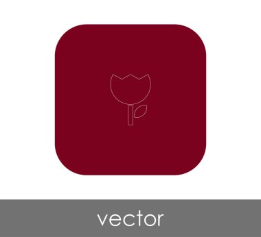 çiçek işareti simgesi, vektör çizim