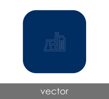 Fabrika düz simgesi