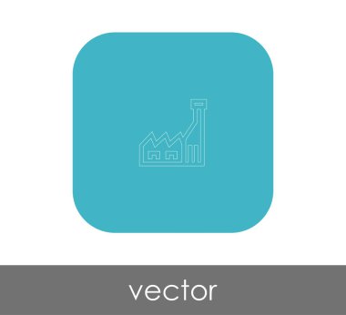 Fabrika düz simgesi