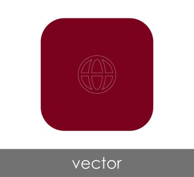 Dünya küre simgesi web tasarım ve uygulamaları, vektör çizim için