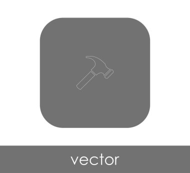 Çekiç ikonu vektör illüstrasyonu