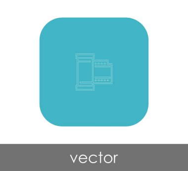 Film işareti simgesi, vektör çizim