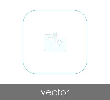 Fabrika simgesi, sınaî-vektör çizim 