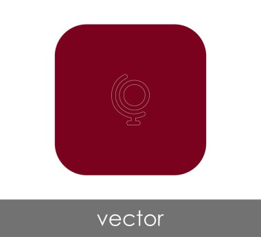 Dünya küre simgesi web tasarım ve uygulamaları, vektör çizim için