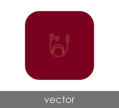 kulaklık simgesi, logo, vektör çizim 