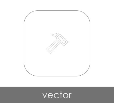 Çekiç düz simgesi