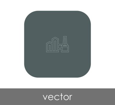 Fabrika düz simgesi