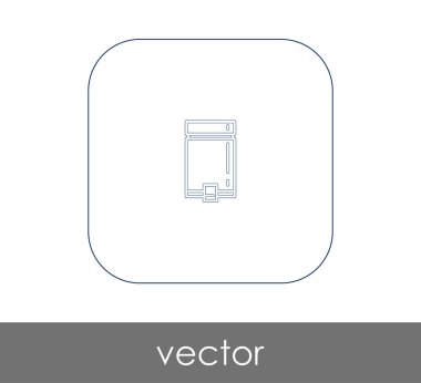 vektör çizim tasarım çöp kutusu simgesi