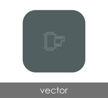 Film işareti simgesi, vektör çizim