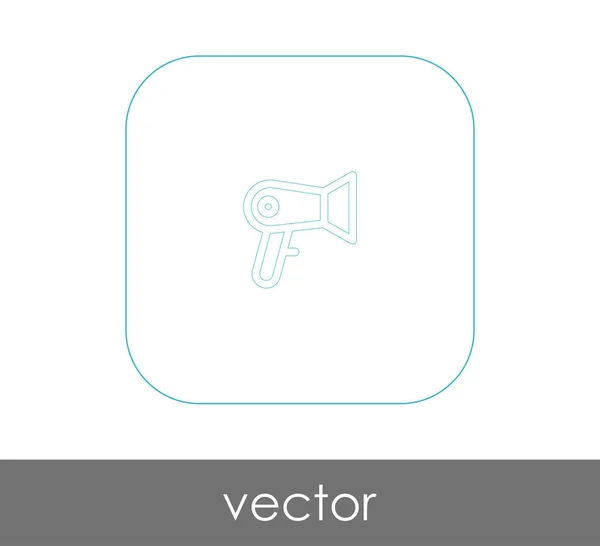 Hajszárító Pókháló Ikon Vektoros Illusztráció — Stock Vector