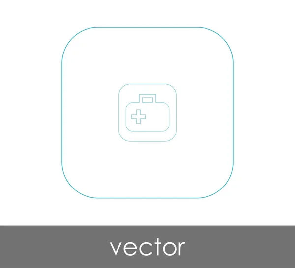 Vector Ilustración Diseño Icono Kit Primeros Auxilios — Archivo Imágenes Vectoriales