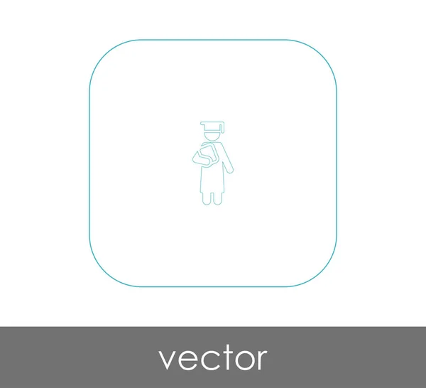 Graduate Web Icon Vector Illustration — Stock Vector