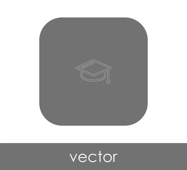 Icono Tapa Graduación Ilustración Vectorial — Vector de stock