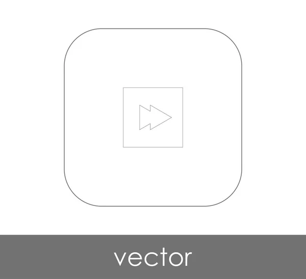 Vooruitspoelen pictogram — Stockvector