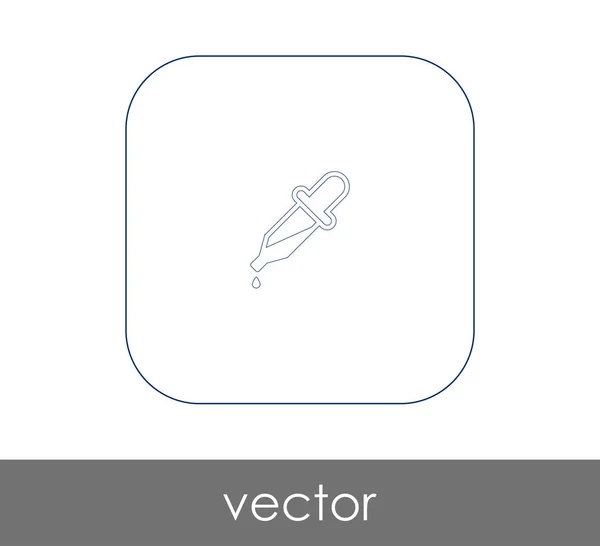 Pipette Symbol Vektor Illustration Logo — Stockvektor