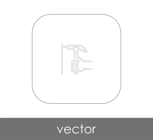 Platte Gereedschappictogram Hamer Vector Illustratie — Stockvector