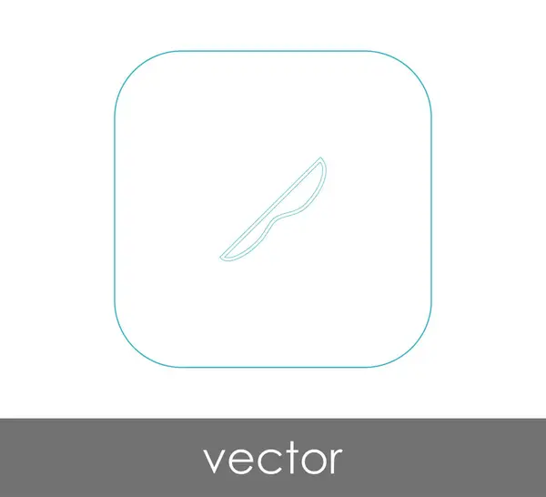 Faca Plana Ícone Ilustração Vetorial — Vetor de Stock