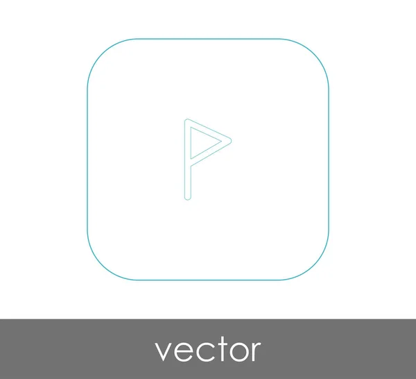 Zászló Jel Ikon Vektor Illusztráció — Stock Vector