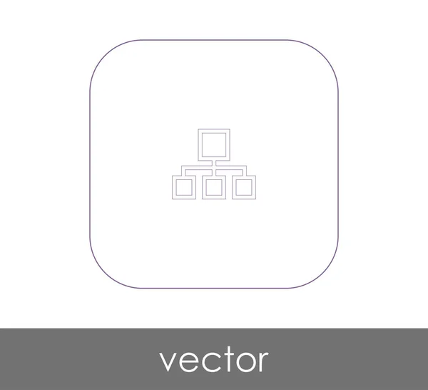 Hiërarchie web pictogram — Stockvector