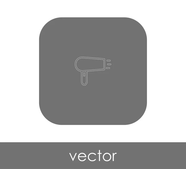 Secador Cabelo Ícone Vetor Ilustração Logotipo — Vetor de Stock