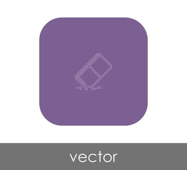 Radiergummi Flaches Symbol Vektorillustration — Stockvektor