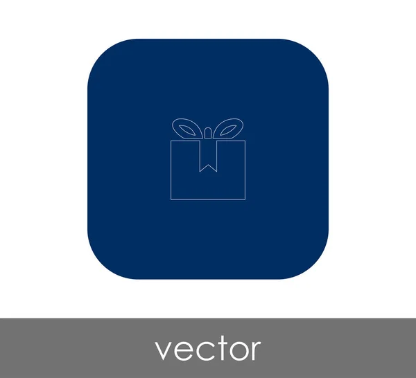 Vector Illustration Design Wrapped Gift Box Icon — Stock Vector