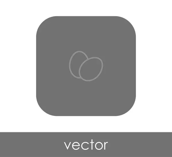 Oeufs Icône Vecteur Illustration — Image vectorielle