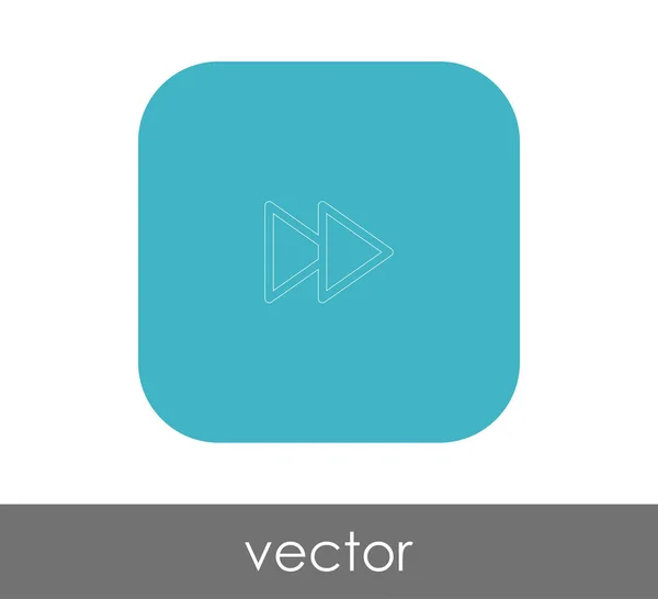 Vooruitspoelen pictogram — Stockvector