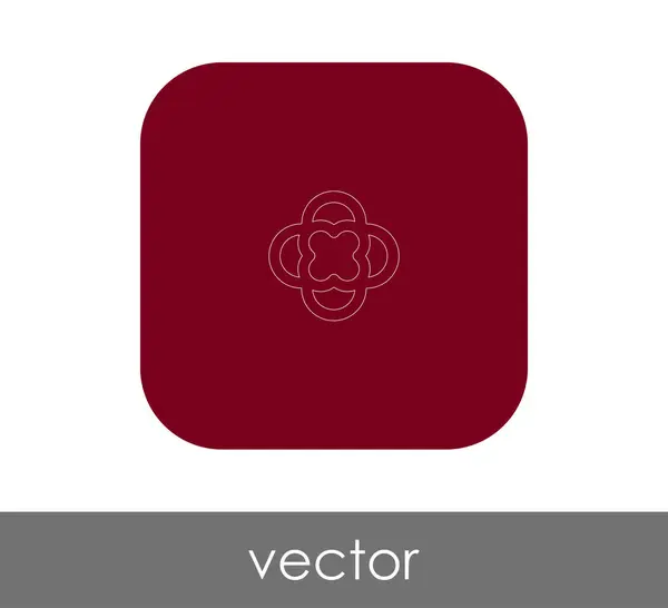 Blume Zeichen Symbol Vektor Illustration — Stockvektor